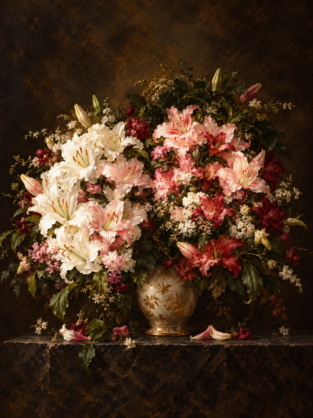 Lily floral portrait artwork